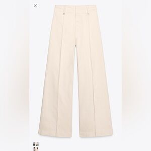Zara Cream Wide Leg Pants